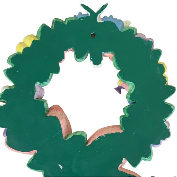 Easter Vintage Resin Spring Pastel
Flower Bunny Pink Bow Wall Decor
Wreath. - Picture 2 of 5